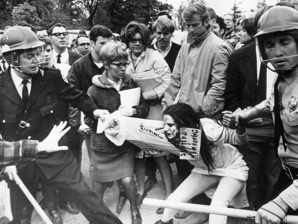 Arrest during Dow riots